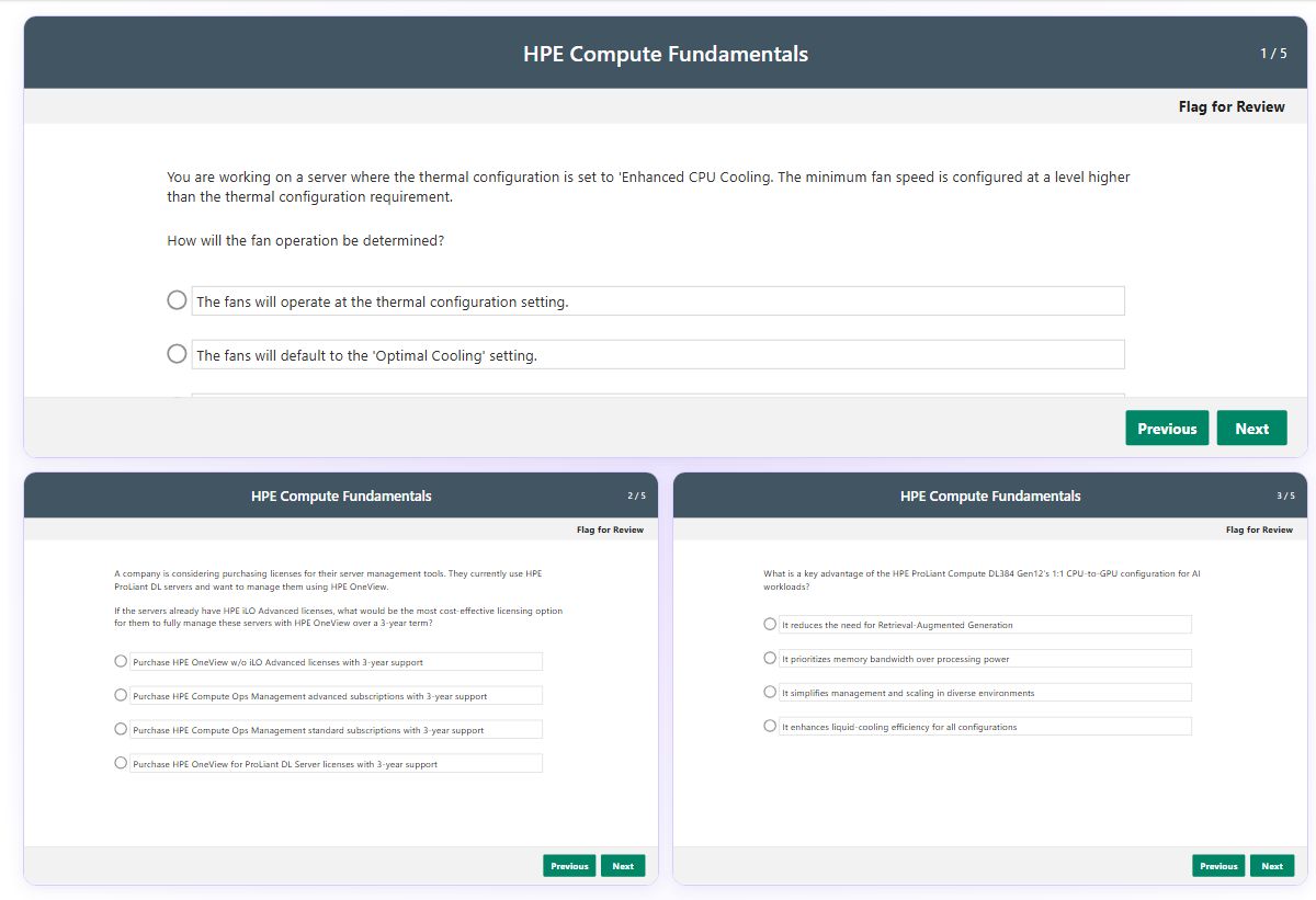 Previews from the Compute Fundamentals free simulator sample