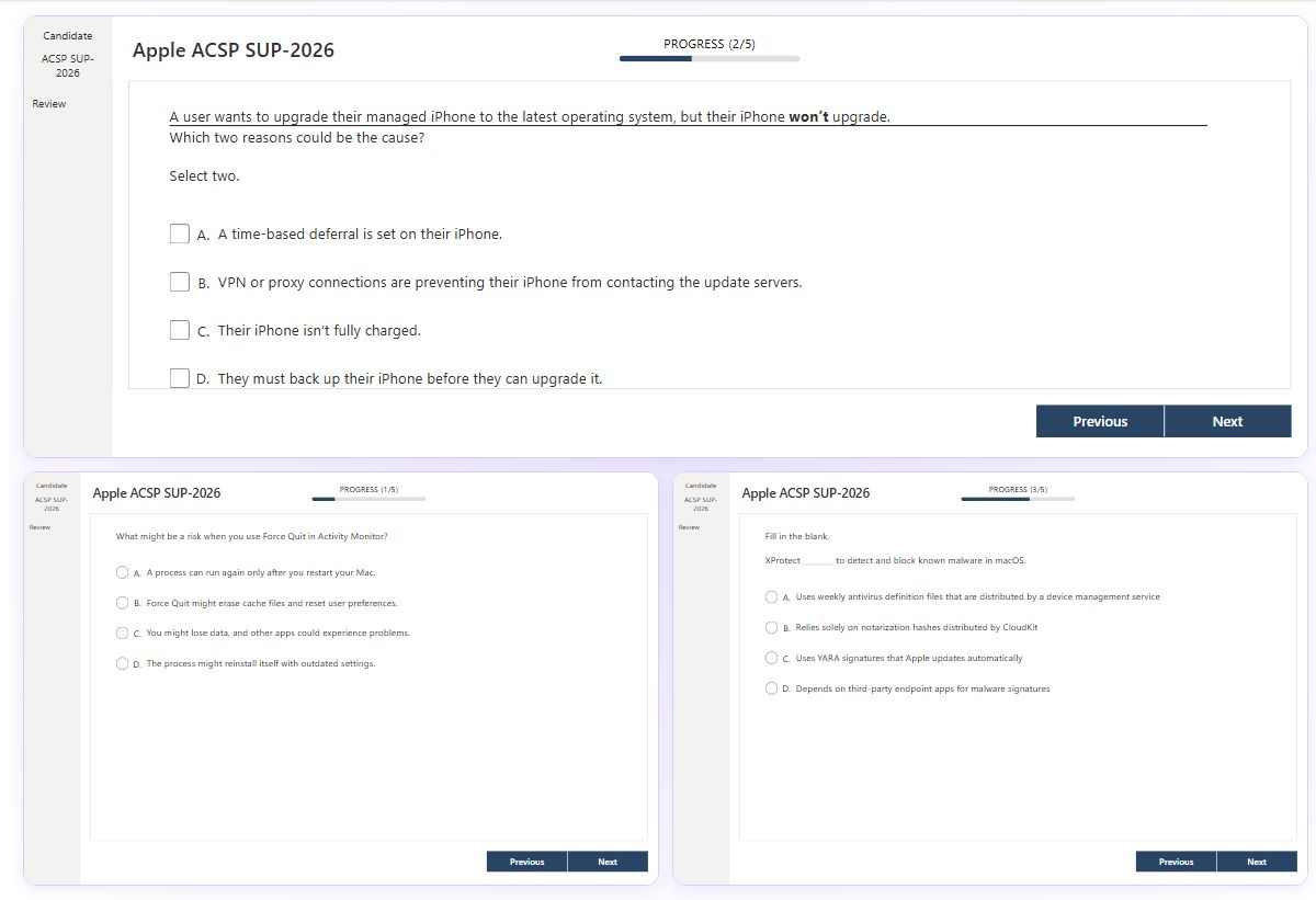 Previews from the ACSP SUP-2026 free simulator sample