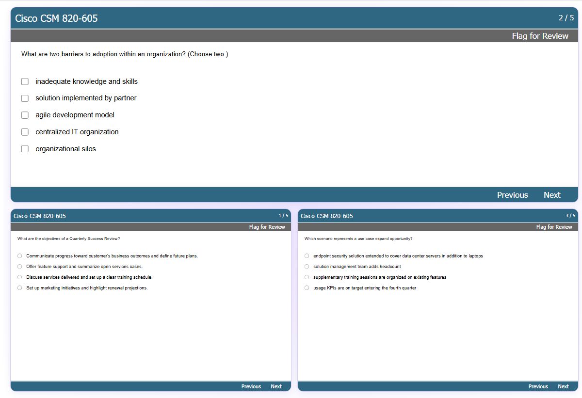 Previews from the CSM 820-605 free simulator sample