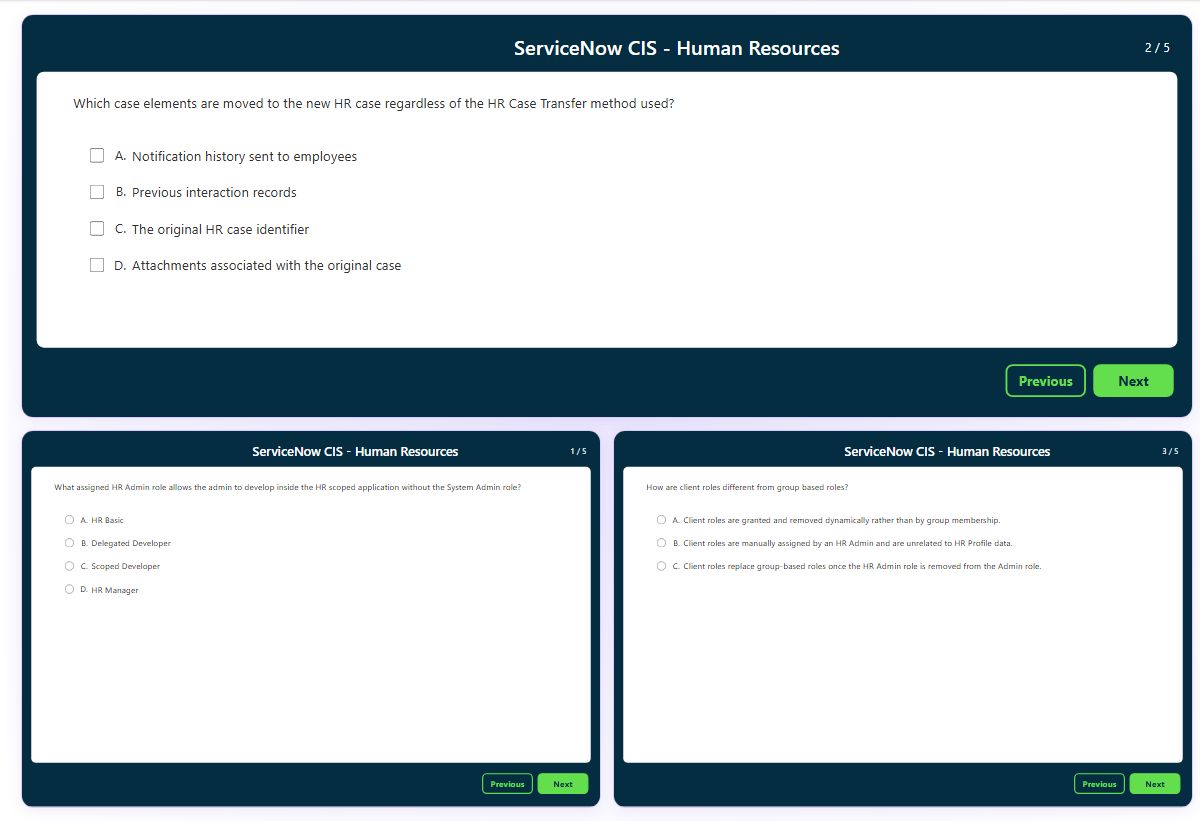Previews from the CIS - Human Resources free simulator sample